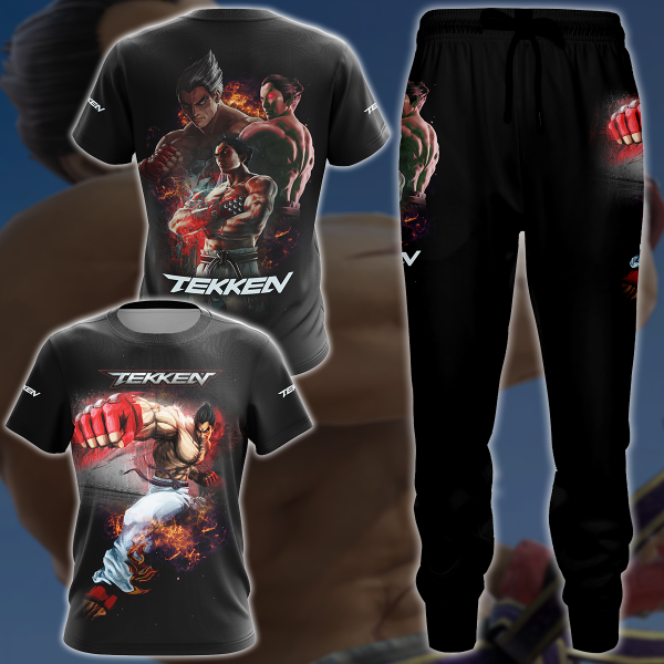 Tekken Kazuya Mishima Video Game 3D All Over Print T-shirt Tank Top Zip Hoodie Pullover Hoodie Hawaiian Shirt Beach Shorts Jogger