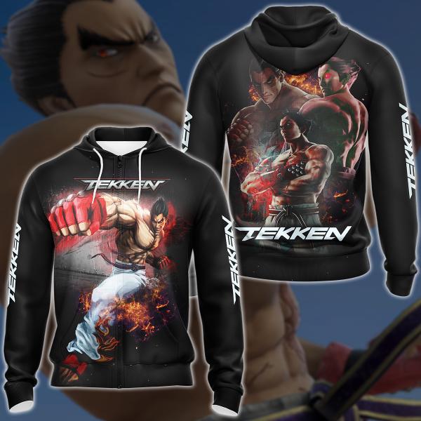 Tekken Kazuya Mishima Video Game 3D All Over Print T-shirt Tank Top Zip Hoodie Pullover Hoodie Hawaiian Shirt Beach Shorts Jogger Zip Hoodie S