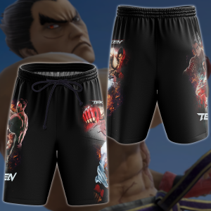 Tekken Kazuya Mishima Video Game 3D All Over Print T-shirt Tank Top Zip Hoodie Pullover Hoodie Hawaiian Shirt Beach Shorts Jogger Beach Shorts S 