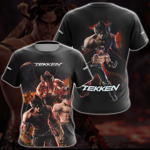 Tekken Jin Kazama Video Game 3D All Over Print T-shirt Tank Top Zip Hoodie Pullover Hoodie Hawaiian Shirt Beach Shorts Jogger T-shirt S