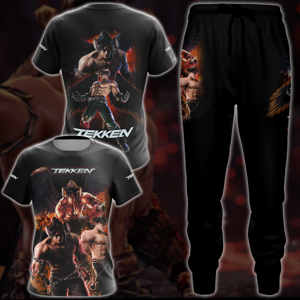 Tekken Jin Kazama Video Game 3D All Over Print T-shirt Tank Top Zip Hoodie Pullover Hoodie Hawaiian Shirt Beach Shorts Jogger