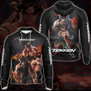 Tekken Jin Kazama Video Game 3D All Over Print T-shirt Tank Top Zip Hoodie Pullover Hoodie Hawaiian Shirt Beach Shorts Jogger Zip Hoodie S 