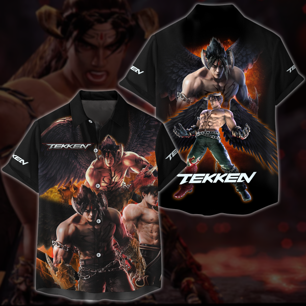 Tekken Jin Kazama Video Game 3D All Over Print T-shirt Tank Top Zip Hoodie Pullover Hoodie Hawaiian Shirt Beach Shorts Jogger Hawaiian Shirt S