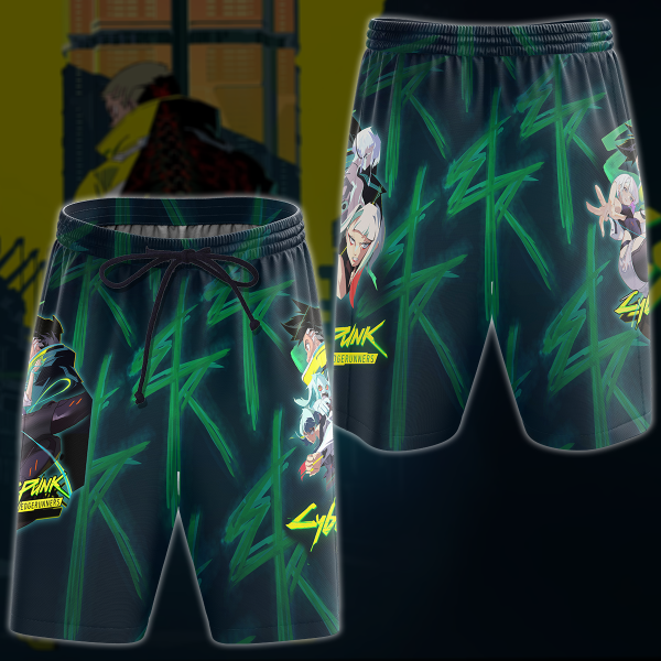 Cyberpunk: Edgerunners Video Game 3D All Over Print T-shirt Tank Top Zip Hoodie Pullover Hoodie Hawaiian Shirt Beach Shorts Jogger Beach Shorts S