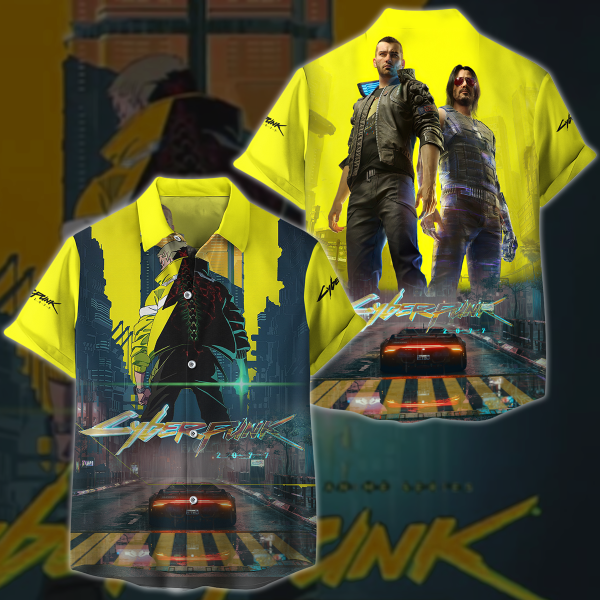 Cyberpunk 2077 Video Game 3D All Over Print T-shirt Tank Top Zip Hoodie Pullover Hoodie Hawaiian Shirt Beach Shorts Jogger Hawaiian Shirt S