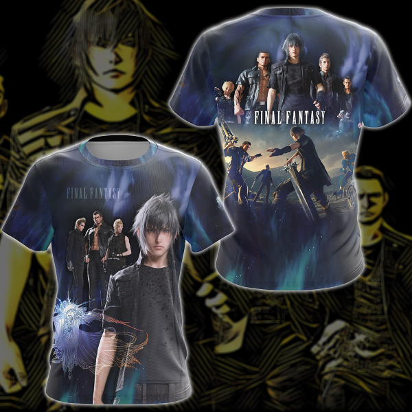 Final Fantasy XV Video Game 3D All Over Print T-shirt Tank Top Zip Hoodie Pullover Hoodie Hawaiian Shirt Beach Shorts Jogger T-shirt S