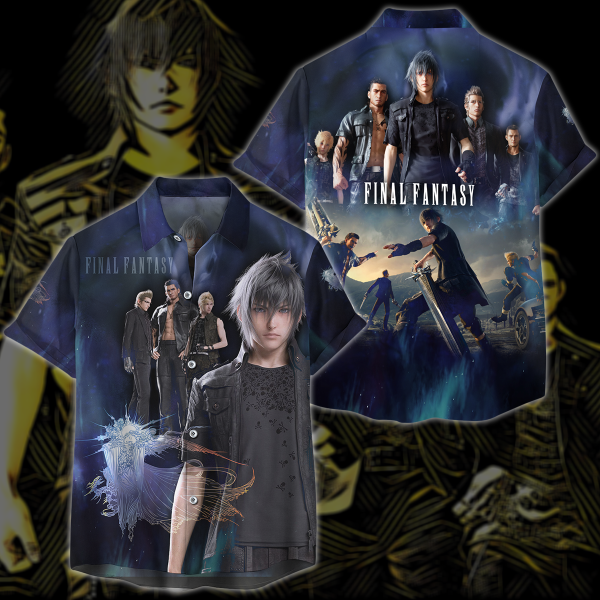 Final Fantasy XV Video Game 3D All Over Print T-shirt Tank Top Zip Hoodie Pullover Hoodie Hawaiian Shirt Beach Shorts Jogger Hawaiian Shirt S