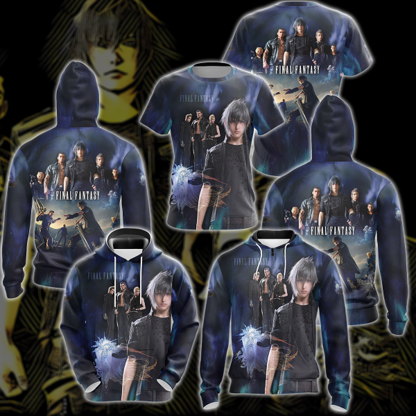 Final Fantasy XV Video Game 3D All Over Print T-shirt Tank Top Zip Hoodie Pullover Hoodie Hawaiian Shirt Beach Shorts Jogger