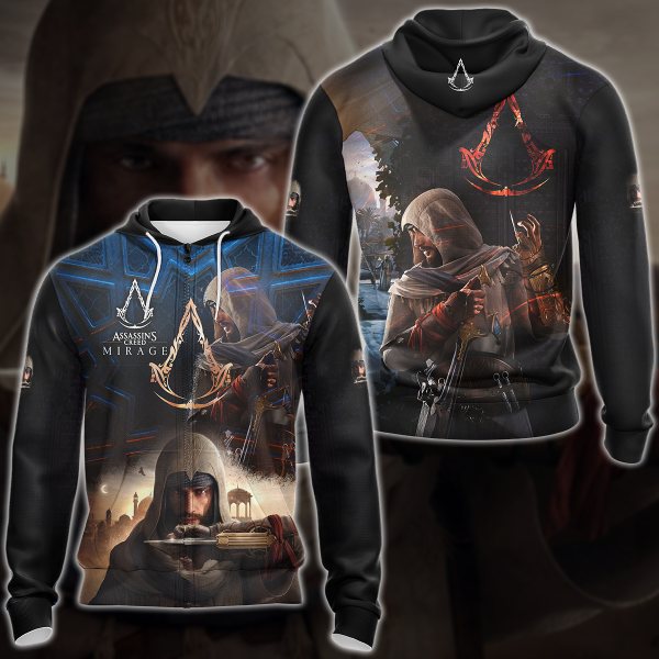 Assassin's Creed Mirage Video Game 3D All Over Print T-shirt Tank Top Zip Hoodie Pullover Hoodie Hawaiian Shirt Beach Shorts Jogger Zip Hoodie S