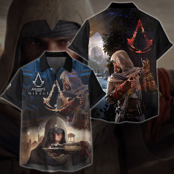 Assassin's Creed Mirage Video Game 3D All Over Print T-shirt Tank Top Zip Hoodie Pullover Hoodie Hawaiian Shirt Beach Shorts Jogger Hawaiian Shirt S