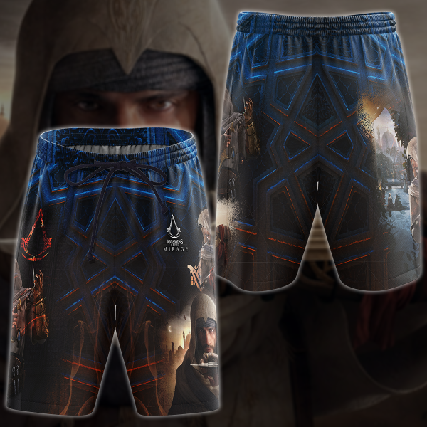 Assassin's Creed Mirage Video Game 3D All Over Print T-shirt Tank Top Zip Hoodie Pullover Hoodie Hawaiian Shirt Beach Shorts Jogger Beach Shorts S