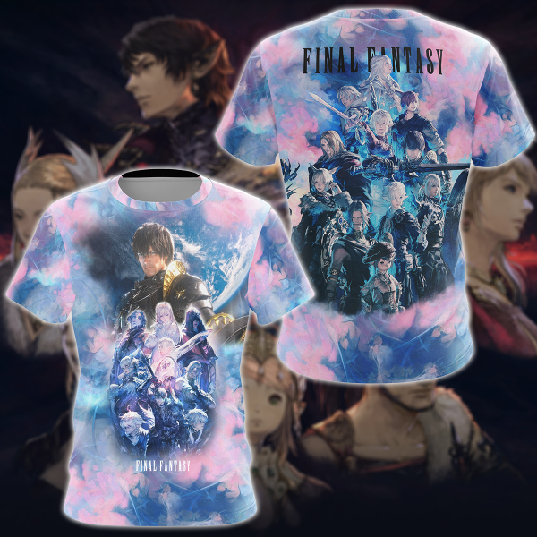 Final Fantasy XIV Video Game 3D All Over Print T-shirt Tank Top Zip Hoodie Pullover Hoodie Hawaiian Shirt Beach Shorts Jogger T-shirt S