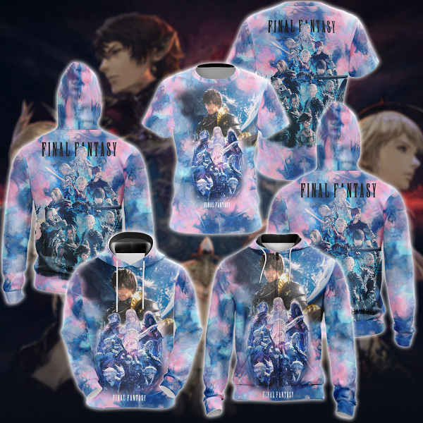 Final Fantasy XIV Video Game 3D All Over Print T-shirt Tank Top Zip Hoodie Pullover Hoodie Hawaiian Shirt Beach Shorts Jogger