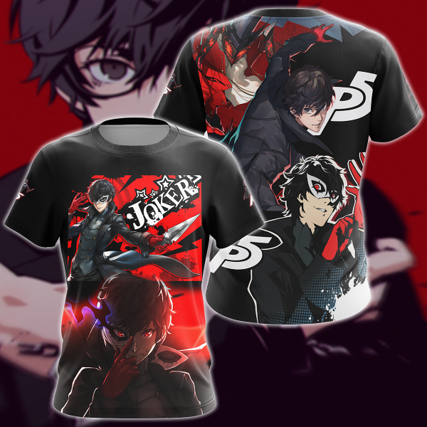 Persona 5 Strikers Video Game 3D All Over Print T-shirt Tank Top Zip Hoodie Pullover Hoodie Hawaiian Shirt Beach Shorts Jogger T-shirt S