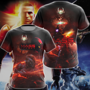 Mass Effect Video Game 3D All Over Print T-shirt Tank Top Zip Hoodie Pullover Hoodie Hawaiian Shirt Beach Shorts Jogger T-shirt S 