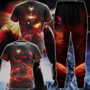 Mass Effect Video Game 3D All Over Print T-shirt Tank Top Zip Hoodie Pullover Hoodie Hawaiian Shirt Beach Shorts Jogger   