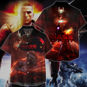 Mass Effect Video Game 3D All Over Print T-shirt Tank Top Zip Hoodie Pullover Hoodie Hawaiian Shirt Beach Shorts Jogger Hawaiian Shirt S 