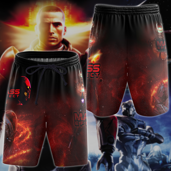 Mass Effect Video Game 3D All Over Print T-shirt Tank Top Zip Hoodie Pullover Hoodie Hawaiian Shirt Beach Shorts Jogger Beach Shorts S