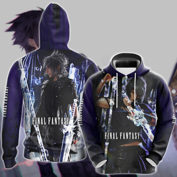 Final Fantasy XV Noctis Video Game 3D All Over Print T-shirt Tank Top Zip Hoodie Pullover Hoodie Hawaiian Shirt Beach Shorts Jogger Hoodie S