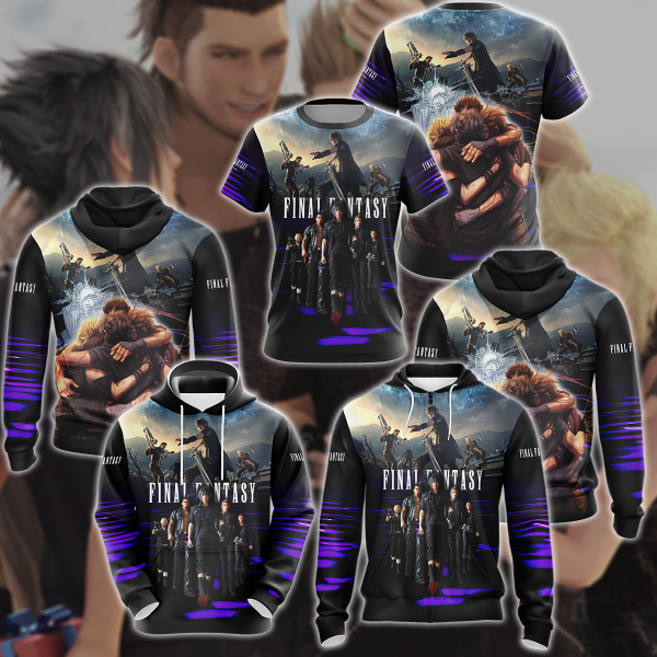 Final Fantasy XV Video Game 3D All Over Print T-shirt Tank Top Zip Hoodie Pullover Hoodie Hawaiian Shirt Beach Shorts Jogger