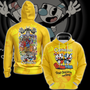 Cuphead Video Game 3D All Over Print T-shirt Tank Top Zip Hoodie Pullover Hoodie Hawaiian Shirt Beach Shorts Jogger Hoodie S 