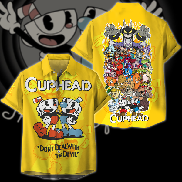 Cuphead Video Game 3D All Over Print T-shirt Tank Top Zip Hoodie Pullover Hoodie Hawaiian Shirt Beach Shorts Jogger Hawaiian Shirt S