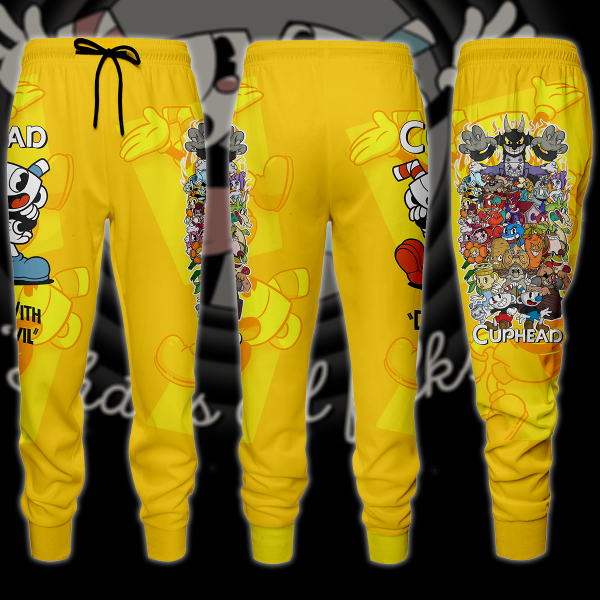 Cuphead Video Game 3D All Over Print T-shirt Tank Top Zip Hoodie Pullover Hoodie Hawaiian Shirt Beach Shorts Jogger Joggers S