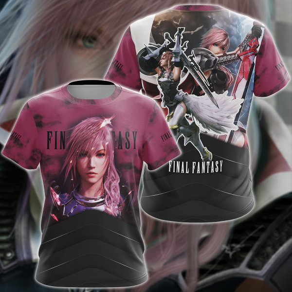 Final Fantasy XIII Video Game 3D All Over Print T-shirt Tank Top Zip Hoodie Pullover Hoodie Hawaiian Shirt Beach Shorts Jogger T-shirt S