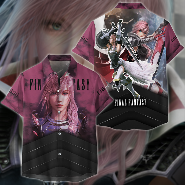 Final Fantasy XIII Video Game 3D All Over Print T-shirt Tank Top Zip Hoodie Pullover Hoodie Hawaiian Shirt Beach Shorts Jogger Hawaiian Shirt S