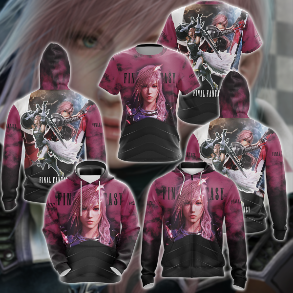 Final Fantasy XIII Video Game 3D All Over Print T-shirt Tank Top Zip Hoodie Pullover Hoodie Hawaiian Shirt Beach Shorts Jogger