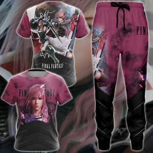 Final Fantasy XIII Video Game 3D All Over Print T-shirt Tank Top Zip Hoodie Pullover Hoodie Hawaiian Shirt Beach Shorts Jogger   