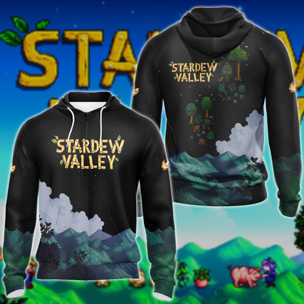 Stardew Valley Video Game 3D All Over Print T-shirt Tank Top Zip Hoodie Pullover Hoodie Hawaiian Shirt Beach Shorts Jogger Zip Hoodie S