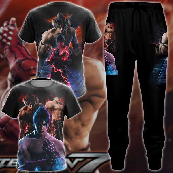 Tekken Jin Kazama Video Game 3D All Over Print T-shirt Tank Top Zip Hoodie Pullover Hoodie Hawaiian Shirt Beach Shorts Jogger