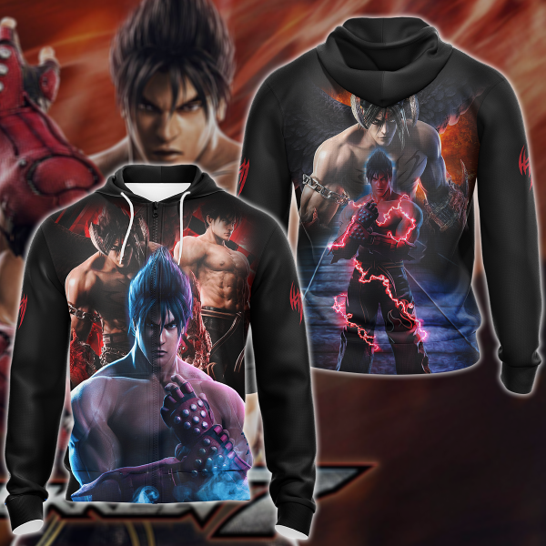 Tekken Jin Kazama Video Game 3D All Over Print T-shirt Tank Top Zip Hoodie Pullover Hoodie Hawaiian Shirt Beach Shorts Jogger Zip Hoodie S