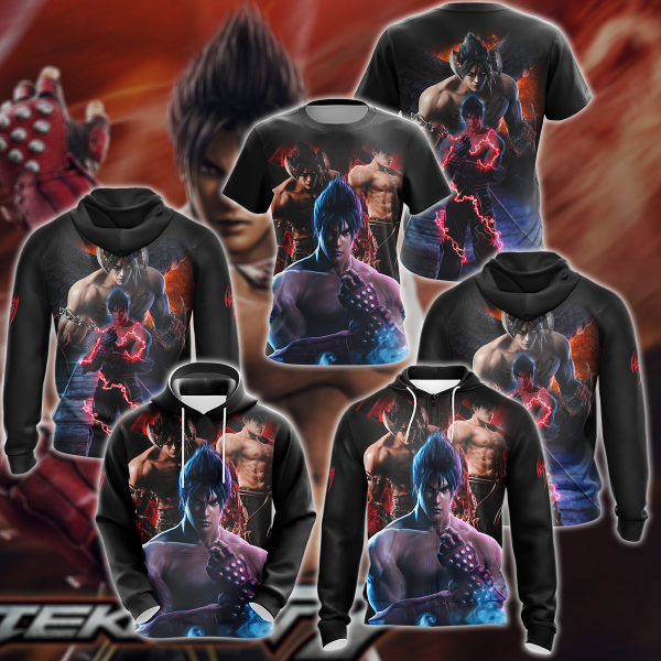 Tekken Jin Kazama Video Game 3D All Over Print T-shirt Tank Top Zip Hoodie Pullover Hoodie Hawaiian Shirt Beach Shorts Jogger