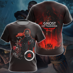 Ghost of Tsushima Video Game 3D All Over Print T-shirt Tank Top Zip Hoodie Pullover Hoodie Hawaiian Shirt Beach Shorts Jogger T-shirt S