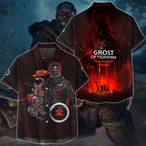 Ghost of Tsushima Video Game 3D All Over Print T-shirt Tank Top Zip Hoodie Pullover Hoodie Hawaiian Shirt Beach Shorts Jogger Hawaiian Shirt S 