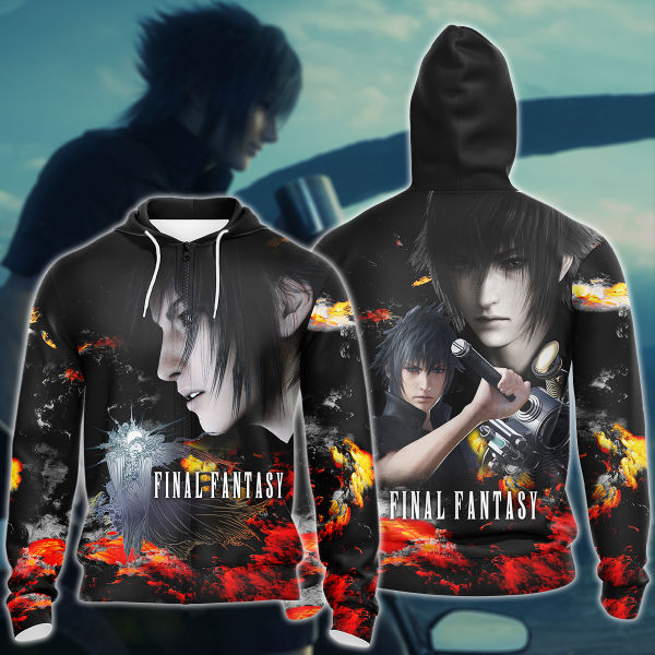 Final Fantasy XV Noctis Video Game 3D All Over Print T-shirt Tank Top Zip Hoodie Pullover Hoodie Hawaiian Shirt Beach Shorts Jogger Zip Hoodie S