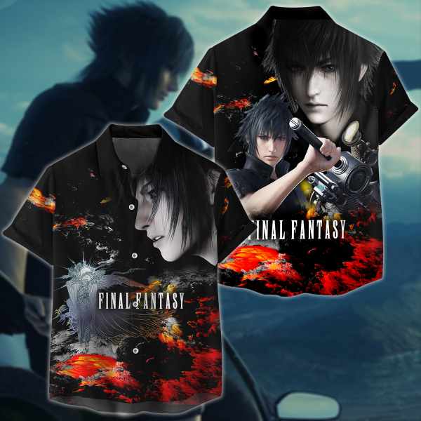 Final Fantasy XV Noctis Video Game 3D All Over Print T-shirt Tank Top Zip Hoodie Pullover Hoodie Hawaiian Shirt Beach Shorts Jogger Hawaiian Shirt S