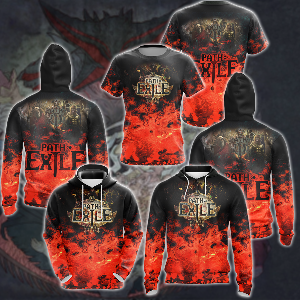 Path Of Exile Video Game 3D All Over Print T-shirt Tank Top Zip Hoodie Pullover Hoodie Hawaiian Shirt Beach Shorts Jogger