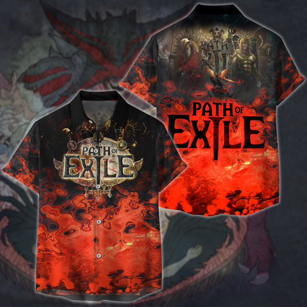 Path Of Exile Video Game 3D All Over Print T-shirt Tank Top Zip Hoodie Pullover Hoodie Hawaiian Shirt Beach Shorts Jogger Hawaiian Shirt S