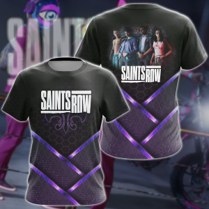 Saints Row Video Game 3D All Over Print T-shirt Tank Top Zip Hoodie Pullover Hoodie Hawaiian Shirt Beach Shorts Jogger T-shirt S