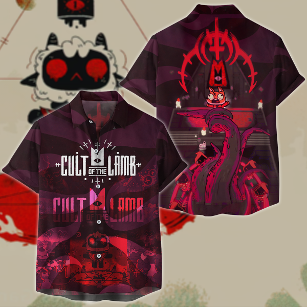 Cult of the Lamb Video Game 3D All Over Print T-shirt Tank Top Zip Hoodie Pullover Hoodie Hawaiian Shirt Beach Shorts Jogger Hawaiian Shirt S