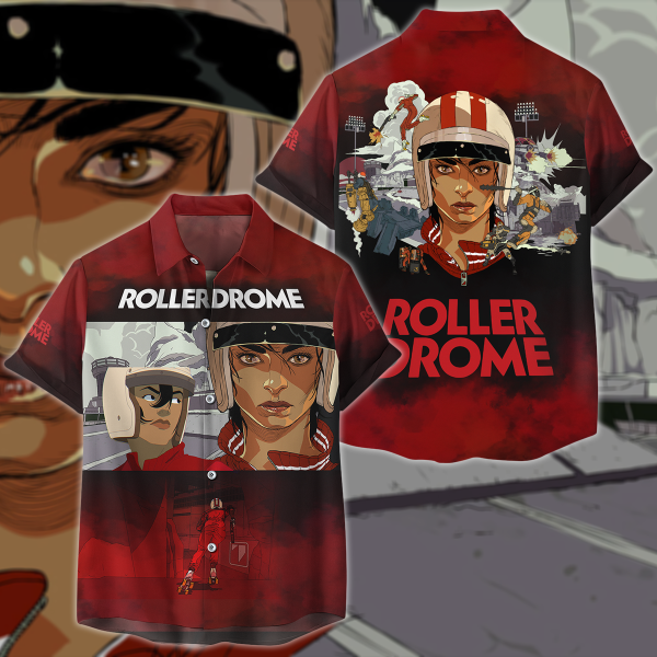 Rollerdrome Video Game 3D All Over Print T-shirt Tank Top Zip Hoodie Pullover Hoodie Hawaiian Shirt Beach Shorts Jogger Hawaiian Shirt S