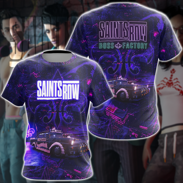 Saints Row Video Game 3D All Over Print T-shirt Tank Top Zip Hoodie Pullover Hoodie Hawaiian Shirt Beach Shorts Jogger T-shirt S