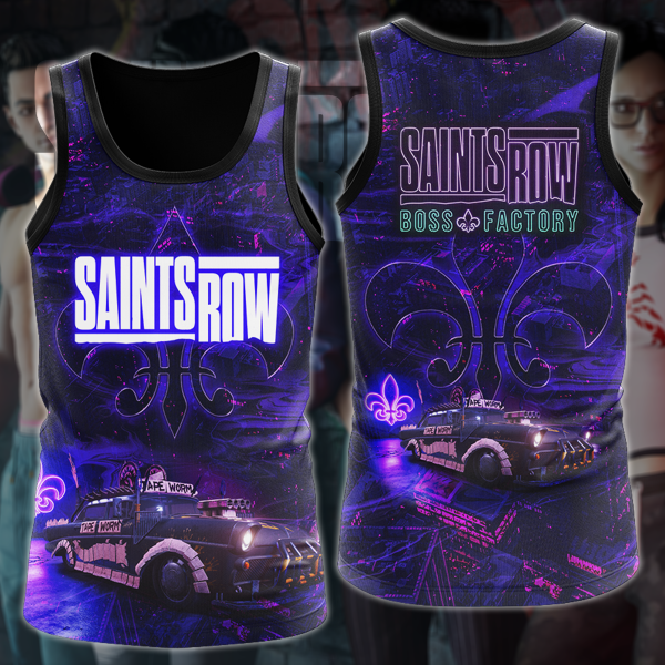 Saints Row Video Game 3D All Over Print T-shirt Tank Top Zip Hoodie Pullover Hoodie Hawaiian Shirt Beach Shorts Jogger Tank Top S