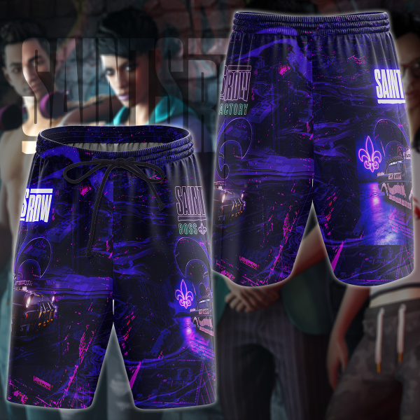 Saints Row Video Game 3D All Over Print T-shirt Tank Top Zip Hoodie Pullover Hoodie Hawaiian Shirt Beach Shorts Jogger Beach Shorts S