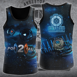 Portal 2 Video Game 3D All Over Print T-shirt Tank Top Zip Hoodie Pullover Hoodie Hawaiian Shirt Beach Shorts Jogger Tank Top S 