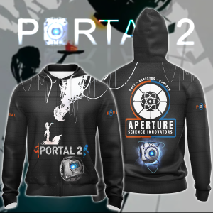 Portal 2 Video Game 3D All Over Print T-shirt Tank Top Zip Hoodie Pullover Hoodie Hawaiian Shirt Beach Shorts Jogger Zip Hoodie S 