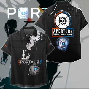 Portal 2 Video Game 3D All Over Print T-shirt Tank Top Zip Hoodie Pullover Hoodie Hawaiian Shirt Beach Shorts Jogger Hawaiian Shirt S 